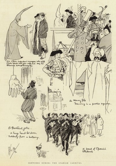 Sketches During the Spanish Carnival by Phil May
